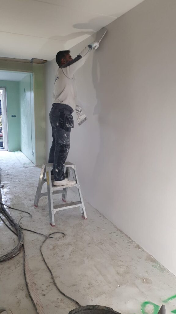 Stuken muur woonkamer